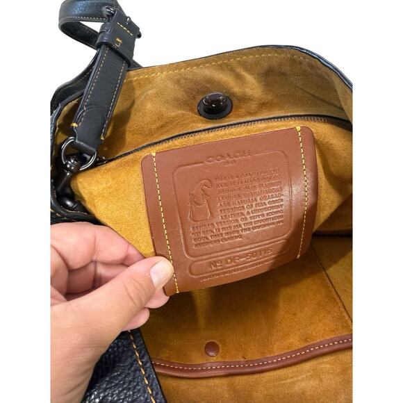 COACH 1941 Duffle Bag in Black Pebble Leather Crossbody Satchel No DF-50115 - Picture 4 of 16